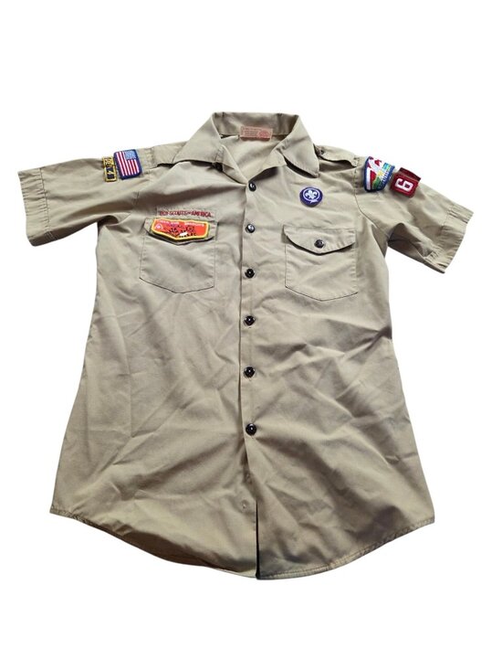 Boy Scouts of America Other - Boy Scouts of America Shirt Mens Small Beige Button Up